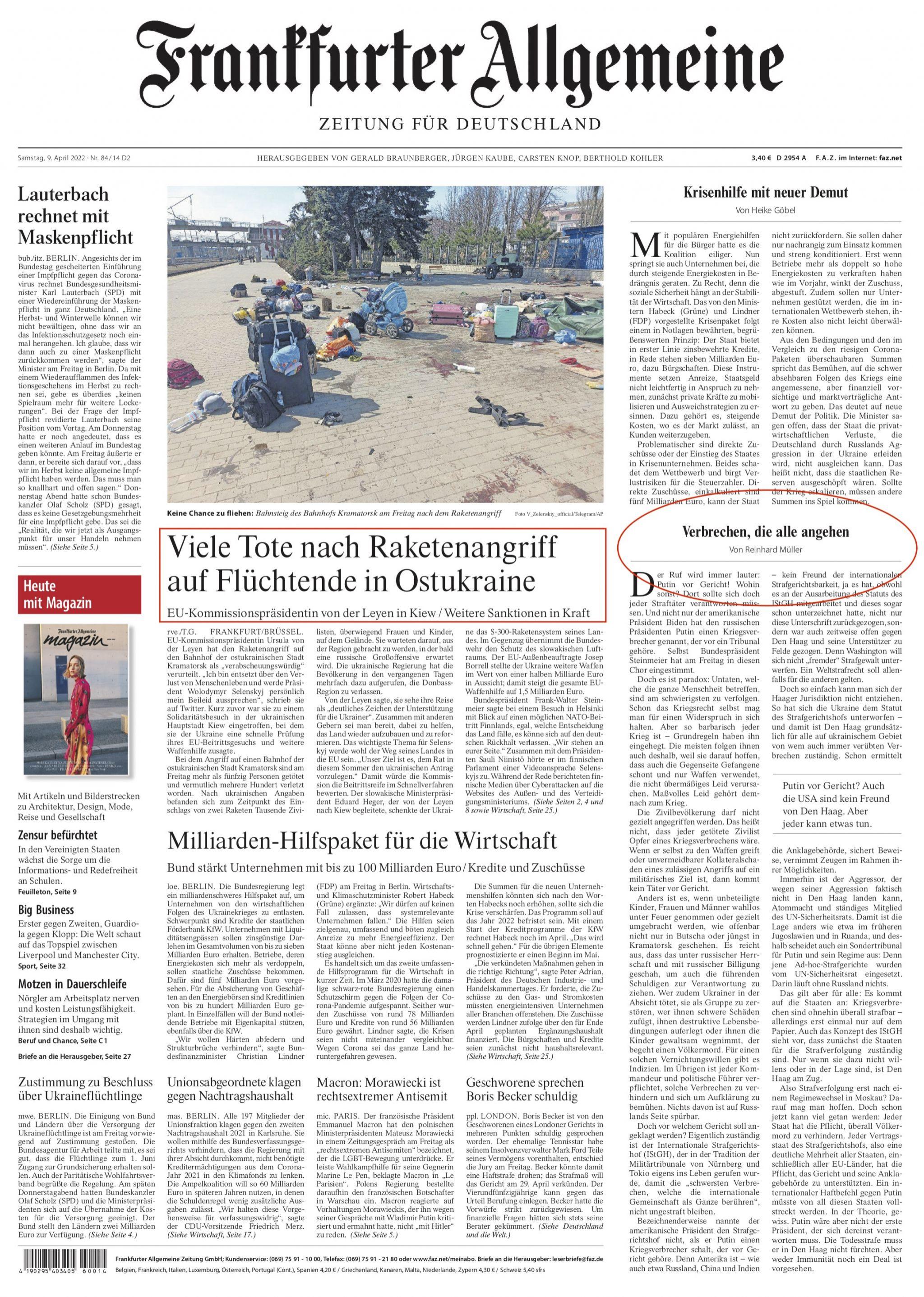 Новини Вінниці - фото з «Буча, Краматорськ…» Що пишуть закордонні газети про трагедії і війну в Україні?