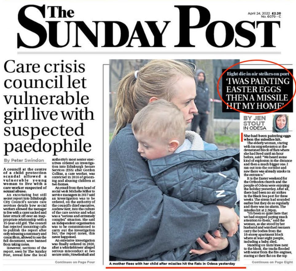Новини Вінниці - фото з «Мати тікає з дитиною після ракетного обстрілу в Одесі». Що пишуть світові газети про війну в Україні?
