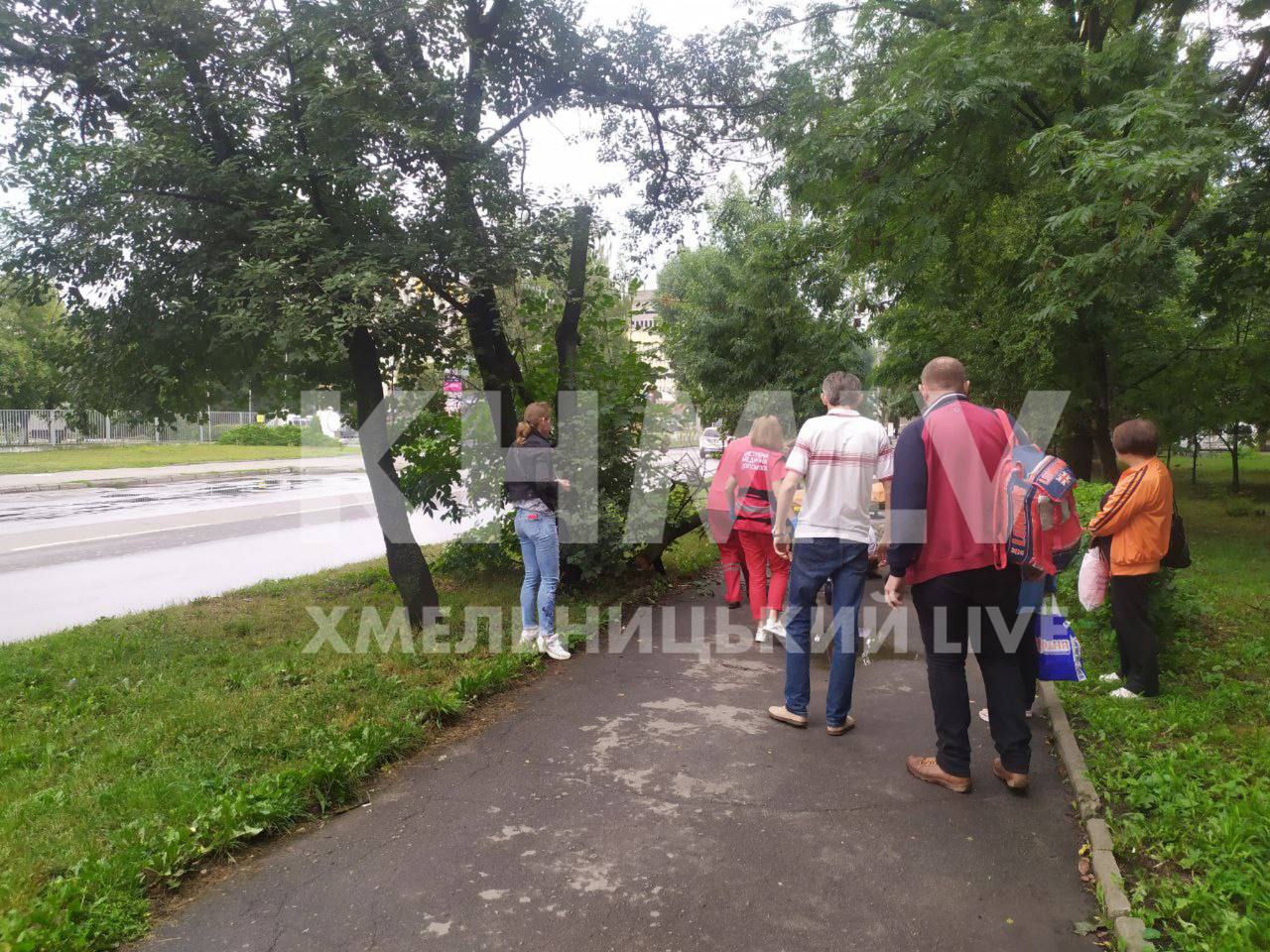 Новини Хмельницького - фото з На Гречанах на жінку впало дерево. Її забрали до лікарні (ФОТО)