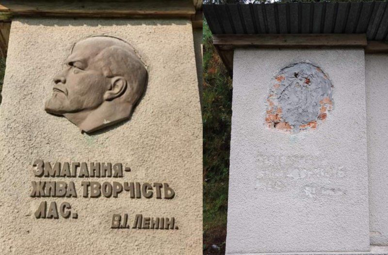Новини Хмельницького - фото з Ленінопад триває: на Хмельниччині знищують символи радянського минулого (ФОТО)