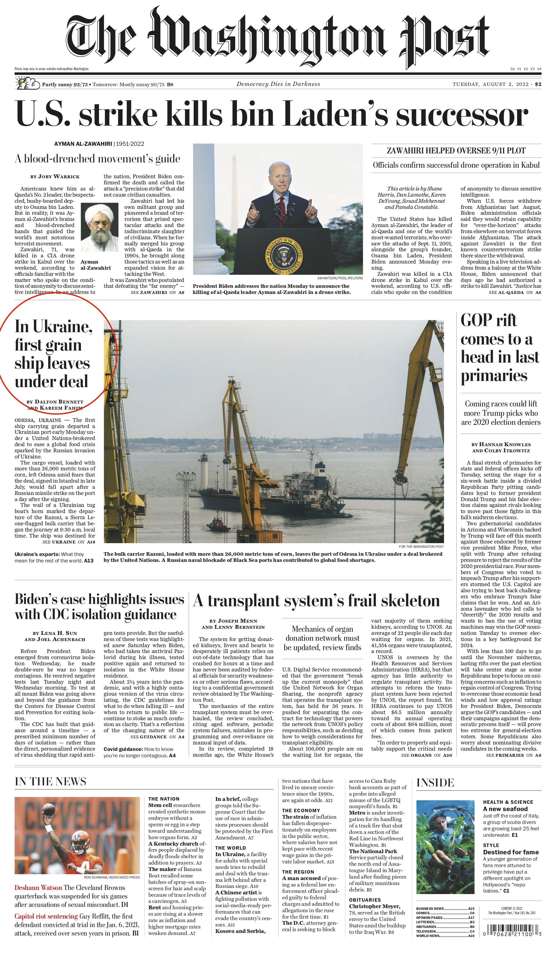 Новини Вінниці - фото з «Ракети, бої та не видно кінця». Перші шпальти світових змі про війну росії в Україні