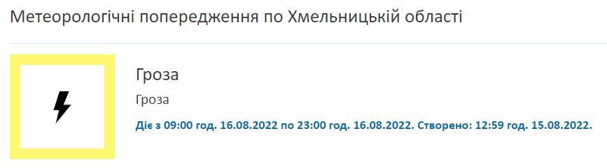 Новини Хмельницького - фото з Грози та зливи: на Хмельниччині оголошено штормове попередження