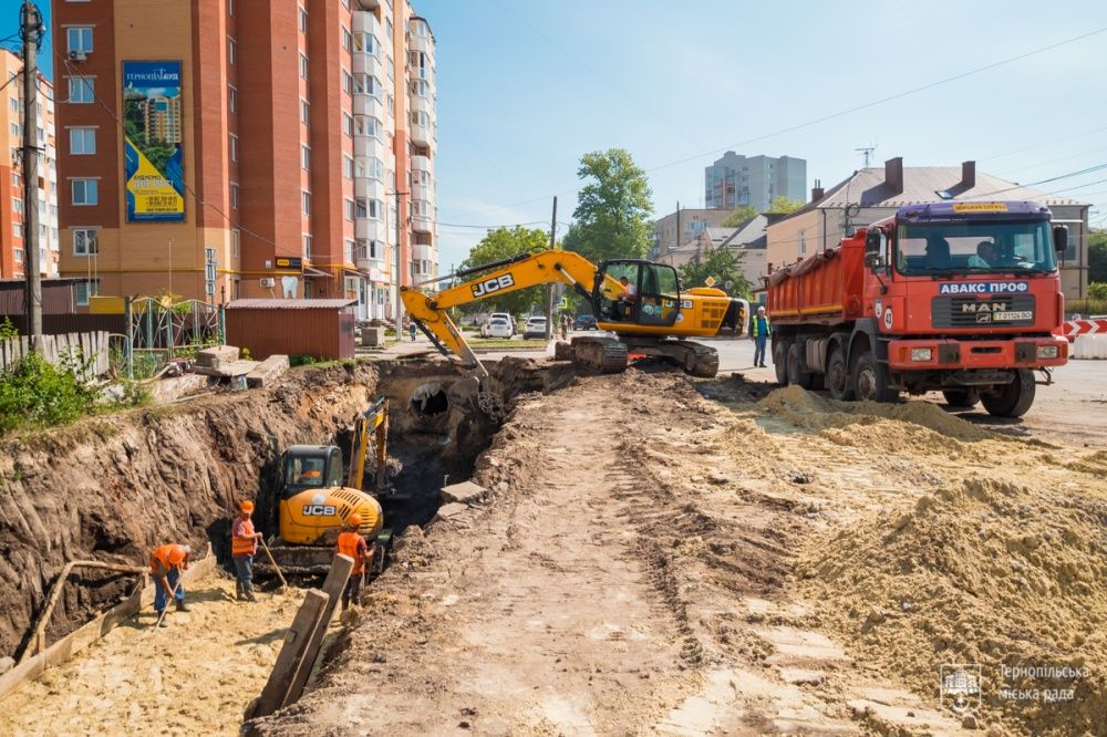Новини Тернополя - фото з На вул. Галицькій триває будівництво дощового колектора. Що вже зробили
