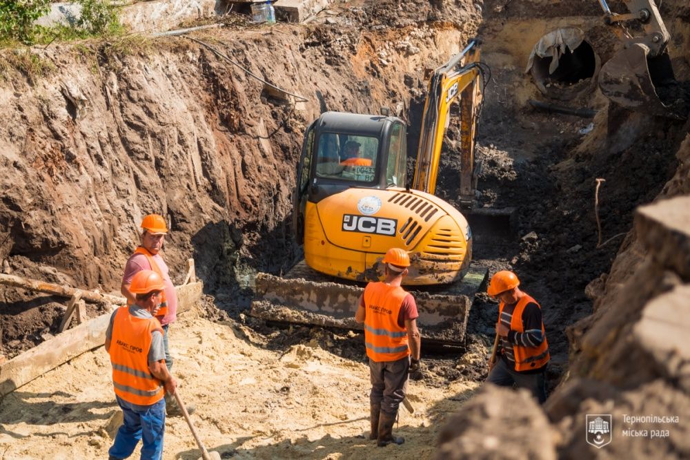 Новини Тернополя - фото з На вул. Галицькій триває будівництво дощового колектора. Що вже зробили