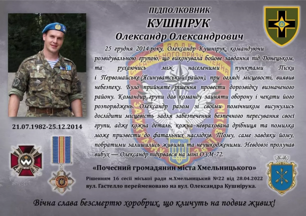 Новини Хмельницького - фото з Іменем Євгена Ролдугіна хочуть назвати вулицю в Хмельницькому. Що кажуть в міськраді?