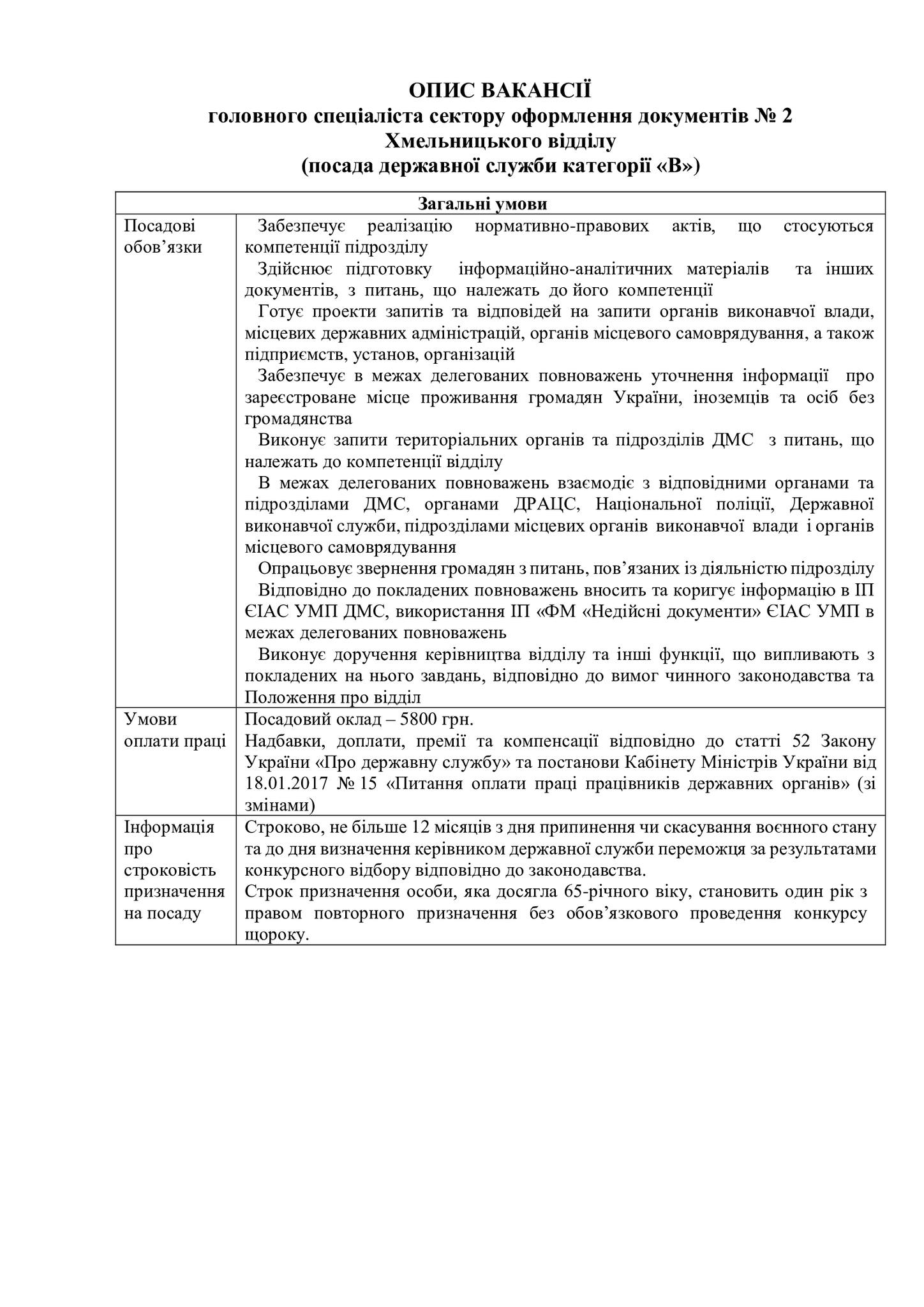Новини Хмельницького - фото з Міграційники Хмельниччини запрошують на роботу: вакансії, вимоги, оплата