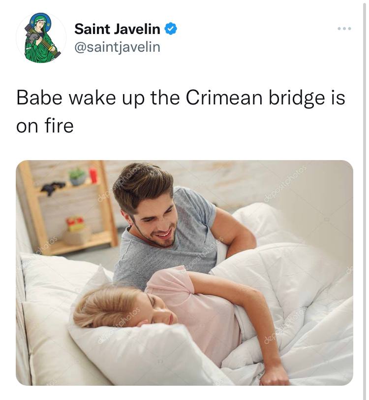 Новини Вінниці - фото з «Прокидаєшся, а там красівоє горить». Зібрали меми про пожежу на Кримському мосту