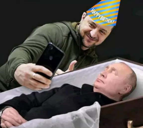 Новини Хмельницького - фото з «Горіти в пеклі»: як українці вітають путіна з 70-річчям (МЕМИ)