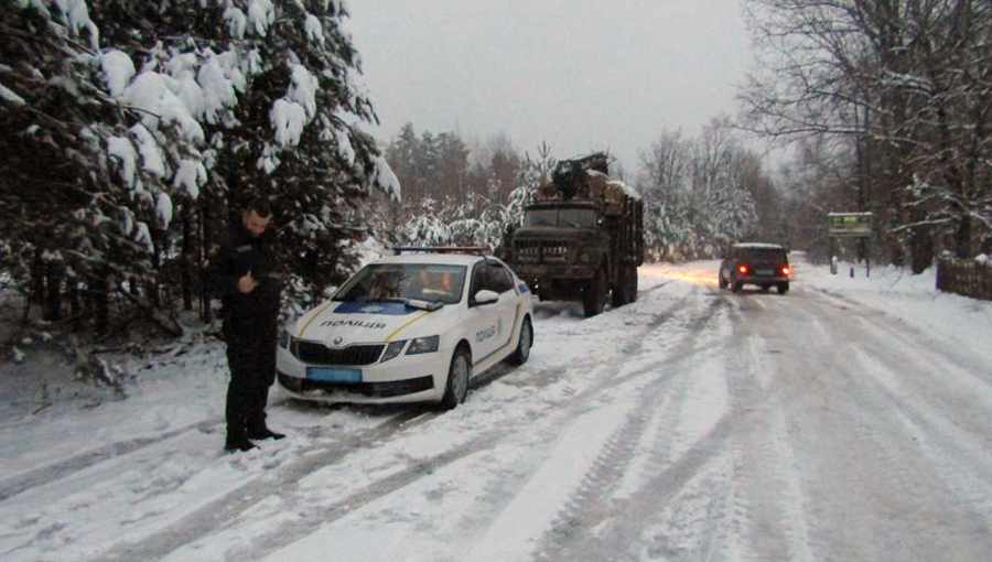 в ємільчинській громаді поліцейські перевіряють законність транспортування лісопродукції