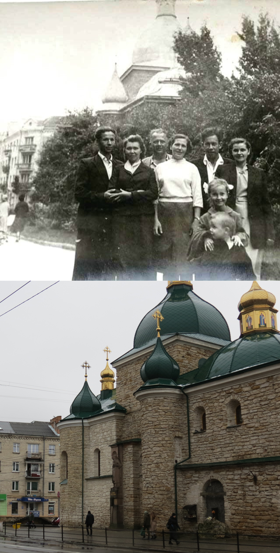 Новини Тернополя - фото з Поруч була кіноафіша та сквер: як змінилась церква Різдва Христового у Тернополі