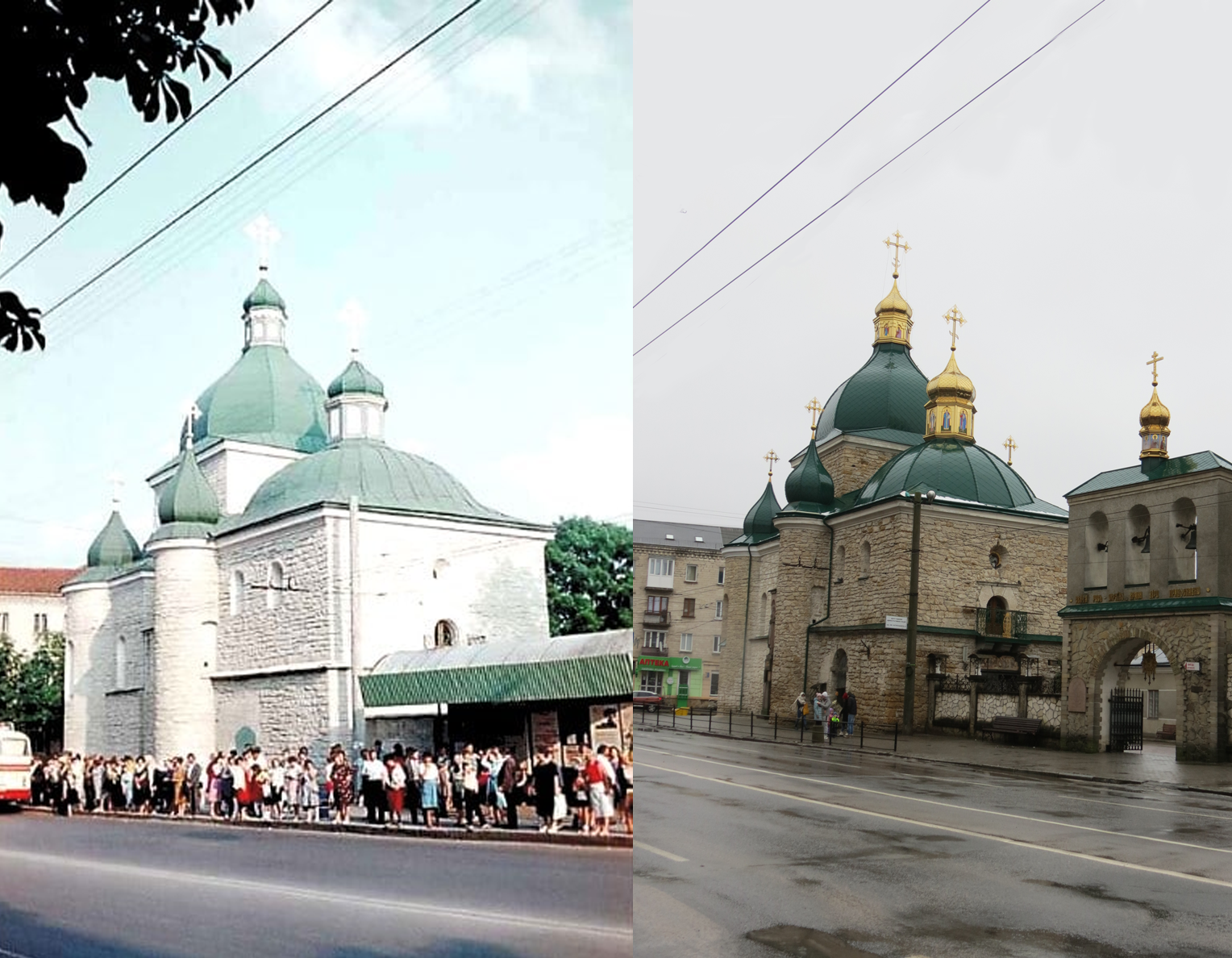 Новини Тернополя - фото з Поруч була кіноафіша та сквер: як змінилась церква Різдва Христового у Тернополі
