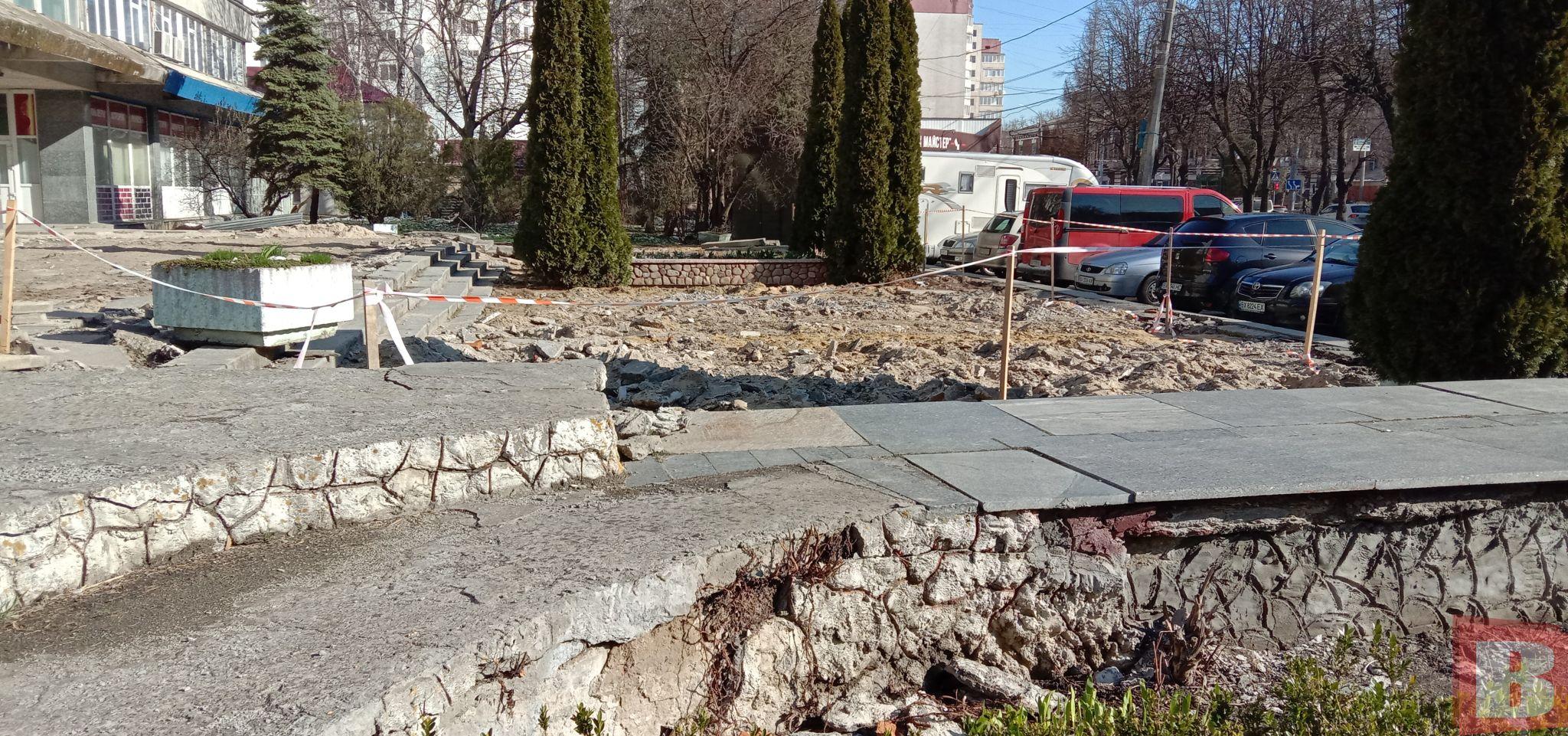 Новини Хмельницького - фото з Територія біля ЦНТЕІ досі розрита. Хто має відновлювати