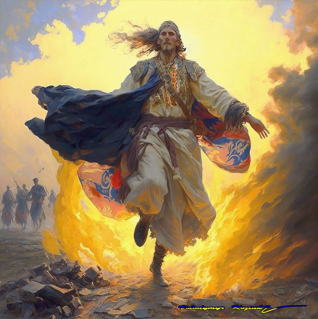 Новини Вінниці - фото з Патріотичні і ліричні. Художник Володимир Козюк створює картини в тандемі зі штучним інтелектом