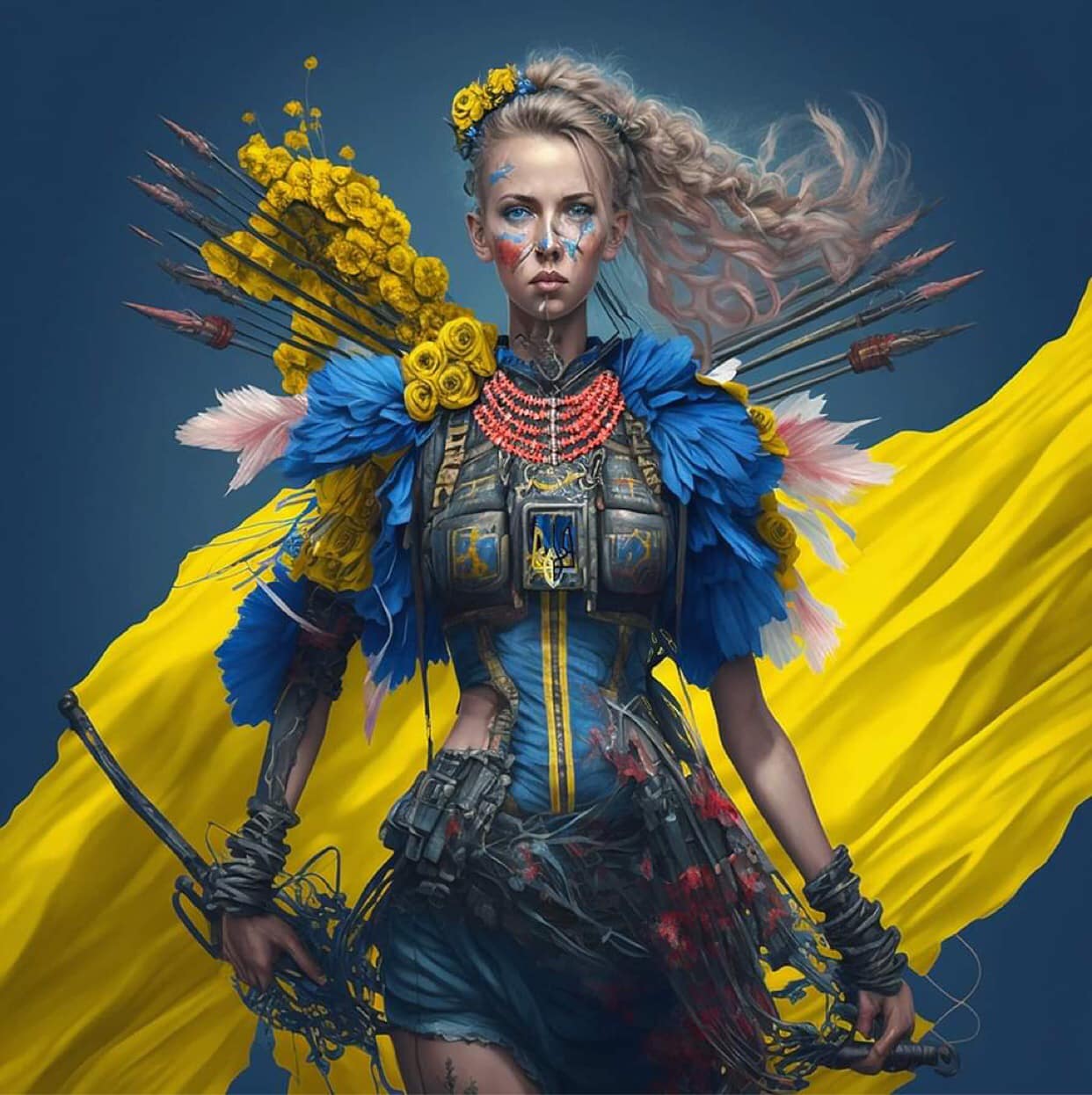 Новини Вінниці - фото з Патріотичні і ліричні. Художник Володимир Козюк створює картини в тандемі зі штучним інтелектом