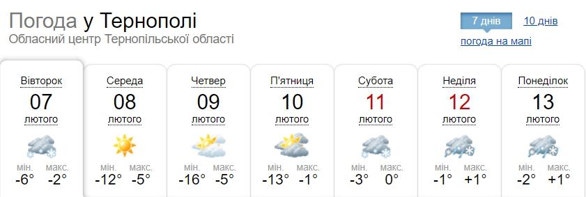 Новини Тернополя - фото з Морози до -18. Синоптики повідомили, який день тижня буде найхолоднішим на Тернопільщині