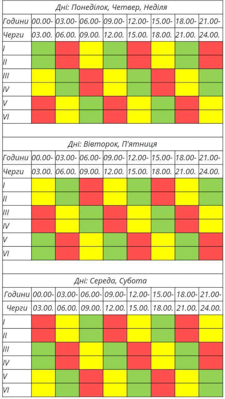 Новини Тернополя - фото з Уже не три, а аж 6 черг! Тернопільобленерго дало новий графік відключення світла з 13 по 19 лютого