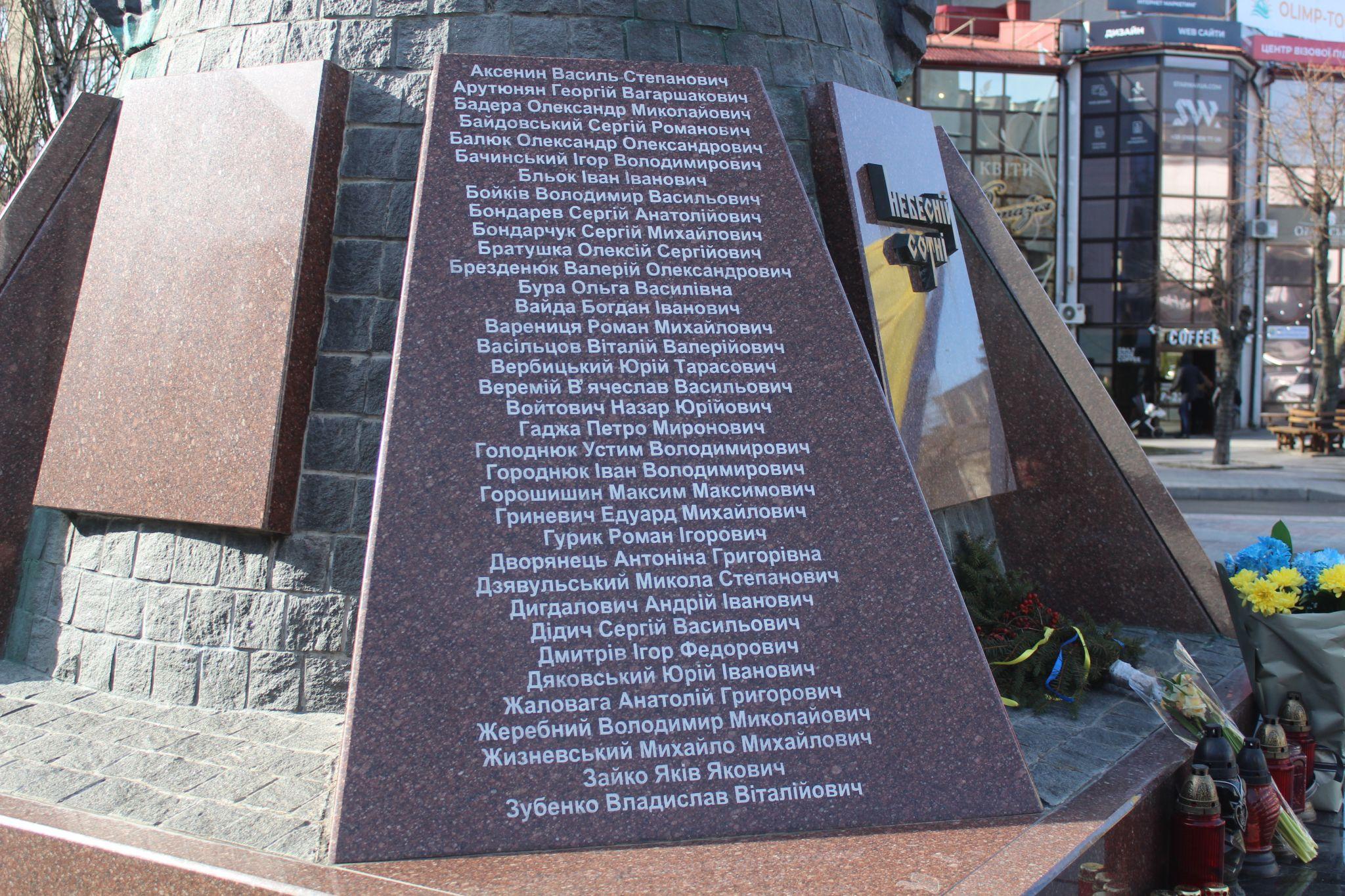 Новини Тернополя - фото з Покладали квіти та молилися: у Тернополі вшанували пам’ять Небесної сотні