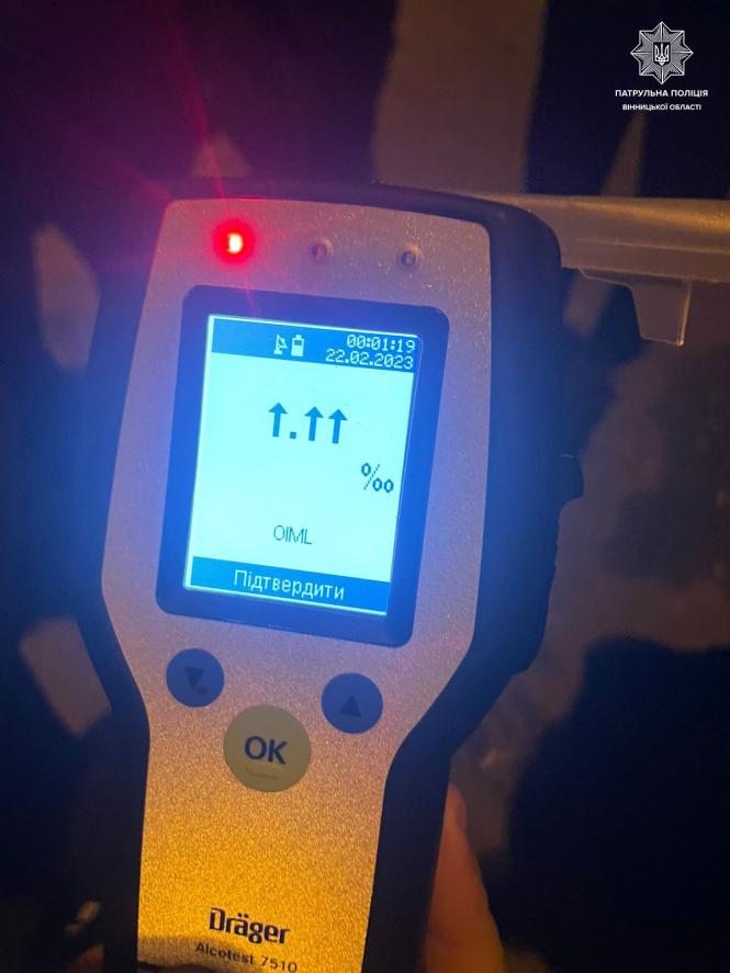 Новини Вінниці - фото з Drager зашкалив. На Кропивницького виявили п'янючого водія