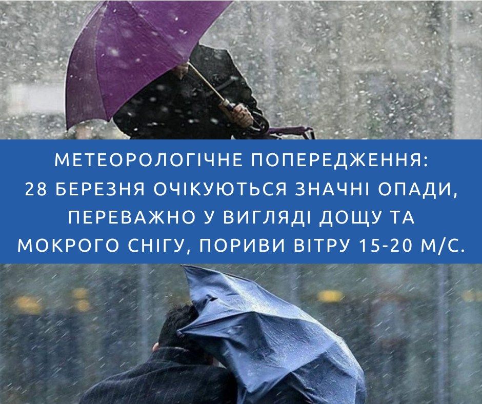 Новини Козятина - фото з Мороз до -7°, вітер та дощ з мокрим снігом: у нашій області прогнозують ускладнення погодних умов