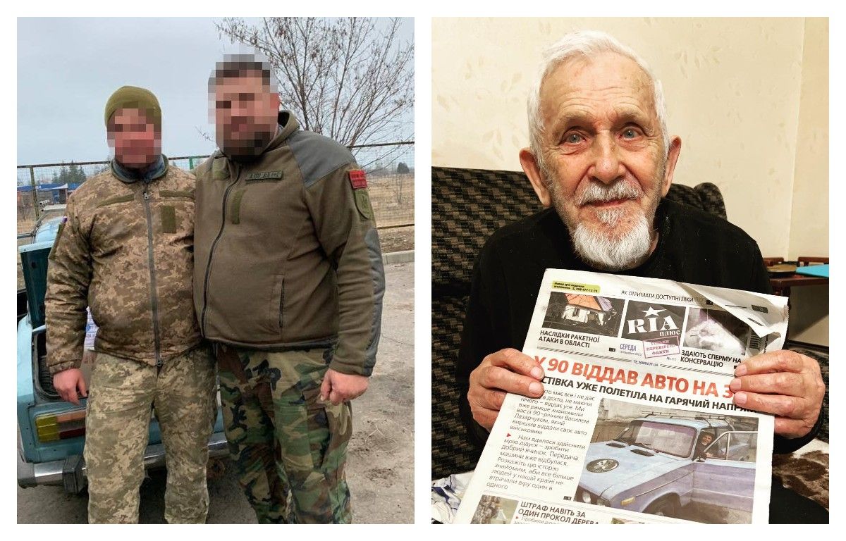 Новини Тернополя - фото з «Жигуль» 90-річного волонтера з Тернополя вже на передовій: військові дякують