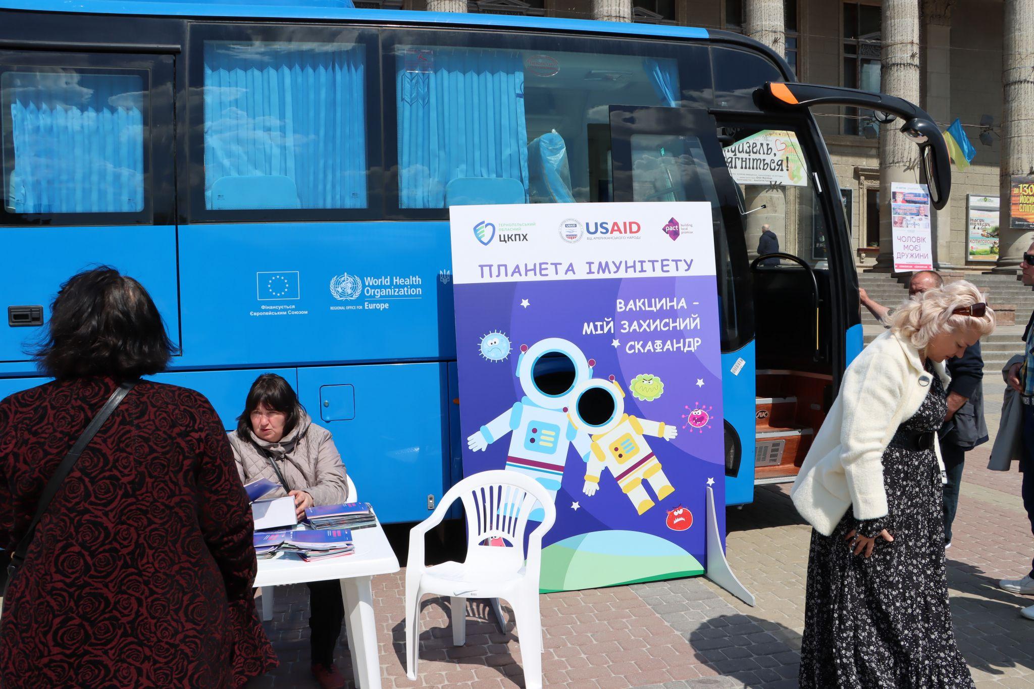 Новини Тернополя - фото з Як зберігають препарати й кого щеплюють у вакцинальних автобусах: ми перевірили
