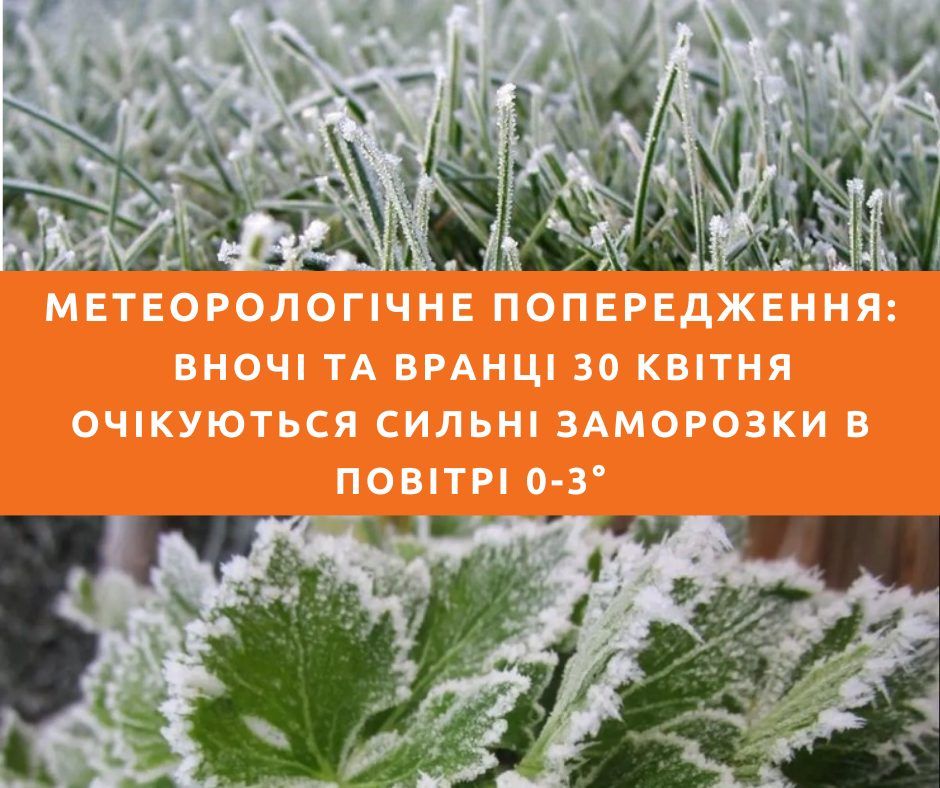 Новини Козятина - фото з Метеорологічне попередження на Вінниччині — синоптики прогнозують сильні заморозки