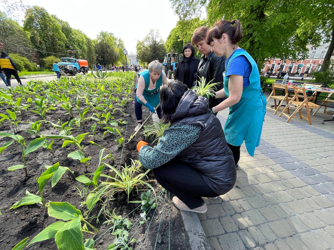Новини Тернополя - фото з У пам'ять про наших мужніх діток. Матері загиблих Героїв висадили квіти у центрі Тернополя