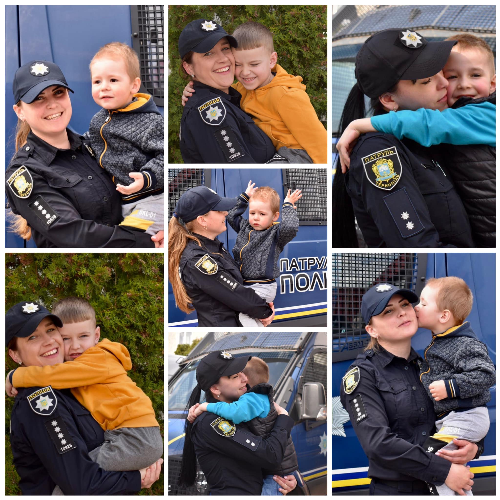 Новини Тернополя - фото з Як на Тернопільщині своїх матусь вітали діти патрульних і рятувальниць