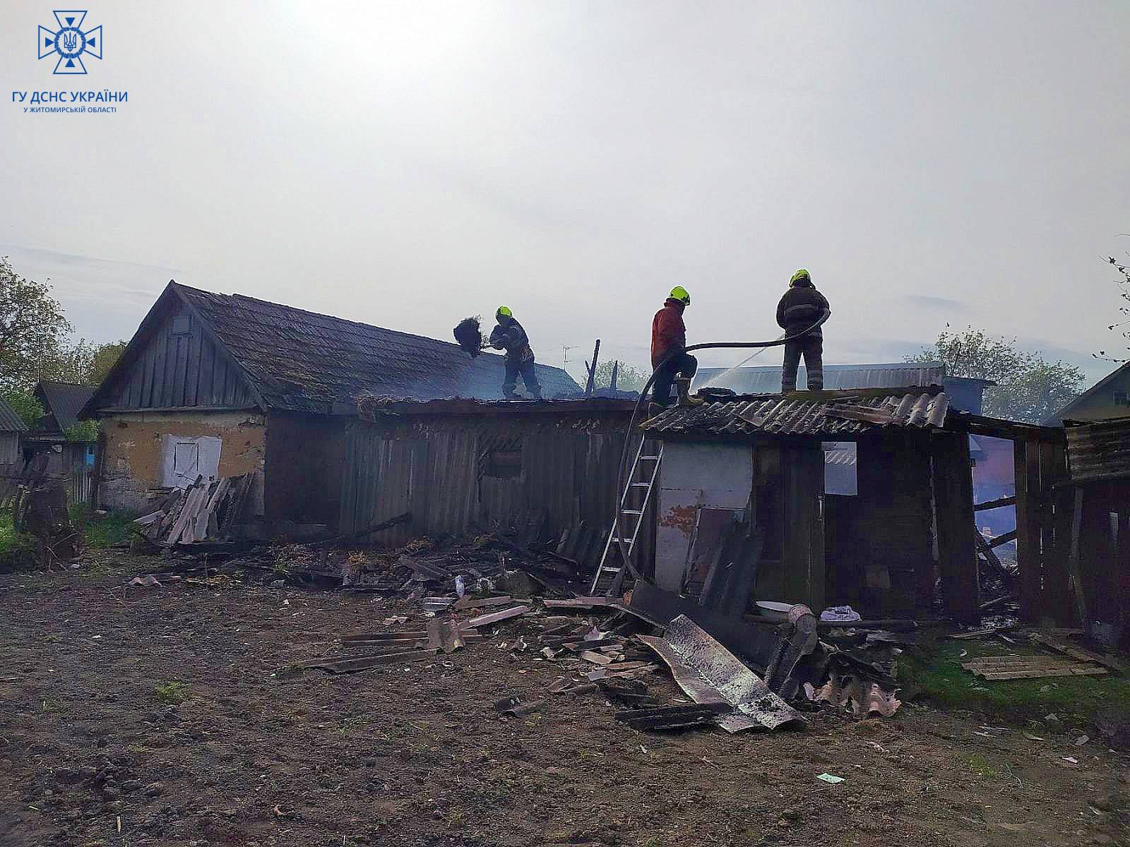 Новини Житомира - фото з 10 пожеж минулої доби гасили на Житомирщині