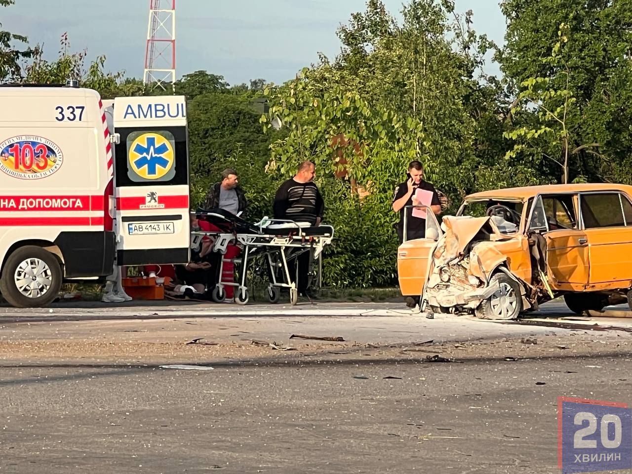 Новини Вінниці - фото з Моторошна ДТП в Гнівані: ВАЗ не розминувся з Volkswagen. Є постраждалі