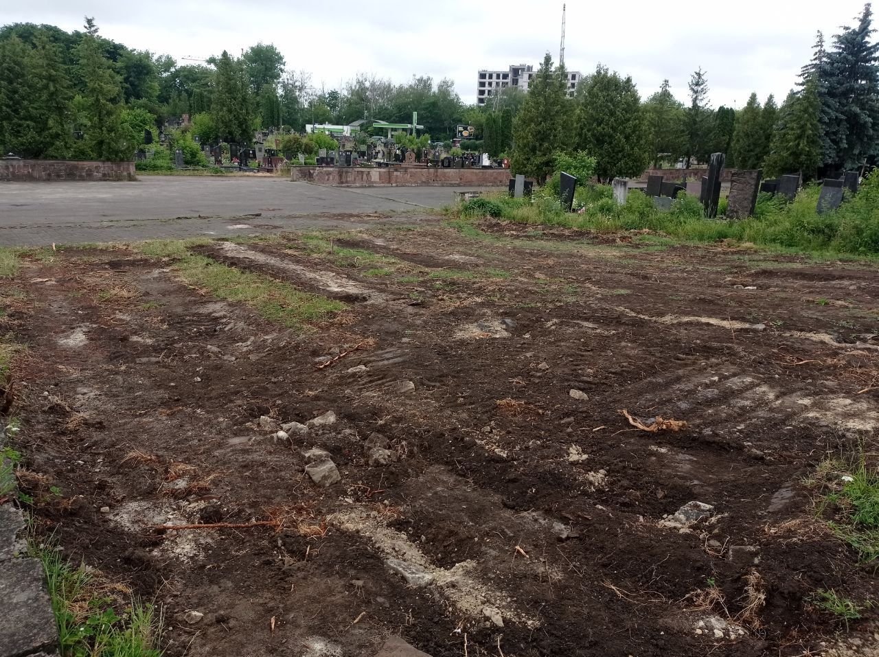Новини Тернополя - фото з Демонтували плити та зрізали дерева: подробиці ексгумації останків радянських солдат у Тернополі