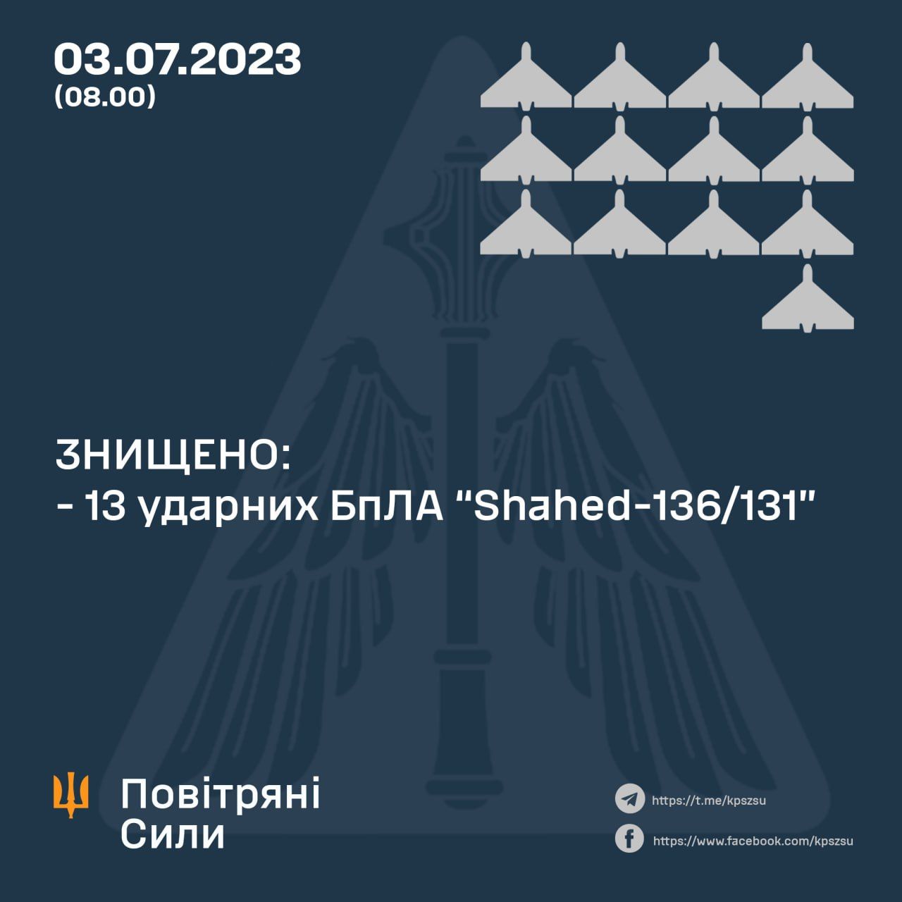 Новини Хмельницького - фото з Нічна атака “шахедами”. На Хмельниччині відпрацювала ППО