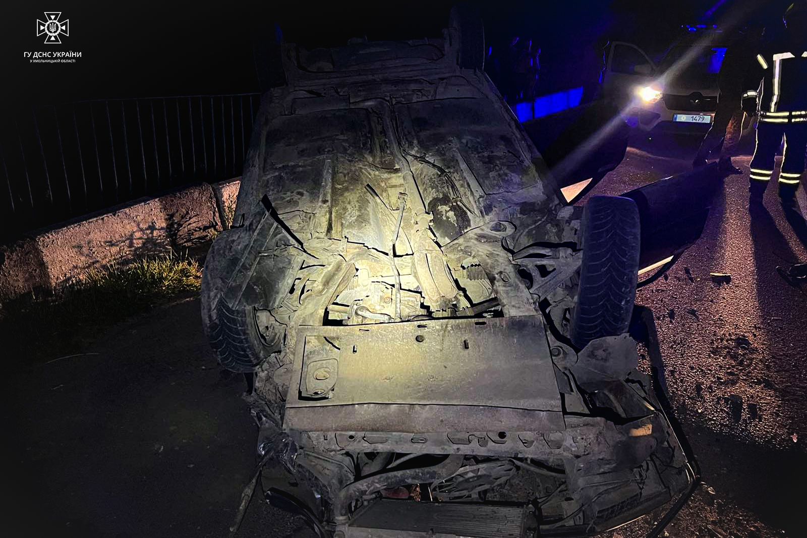 Новини Хмельницького - фото з Легковик перекинувся на дах у Кам’янець-Подільському районі (ФОТО)