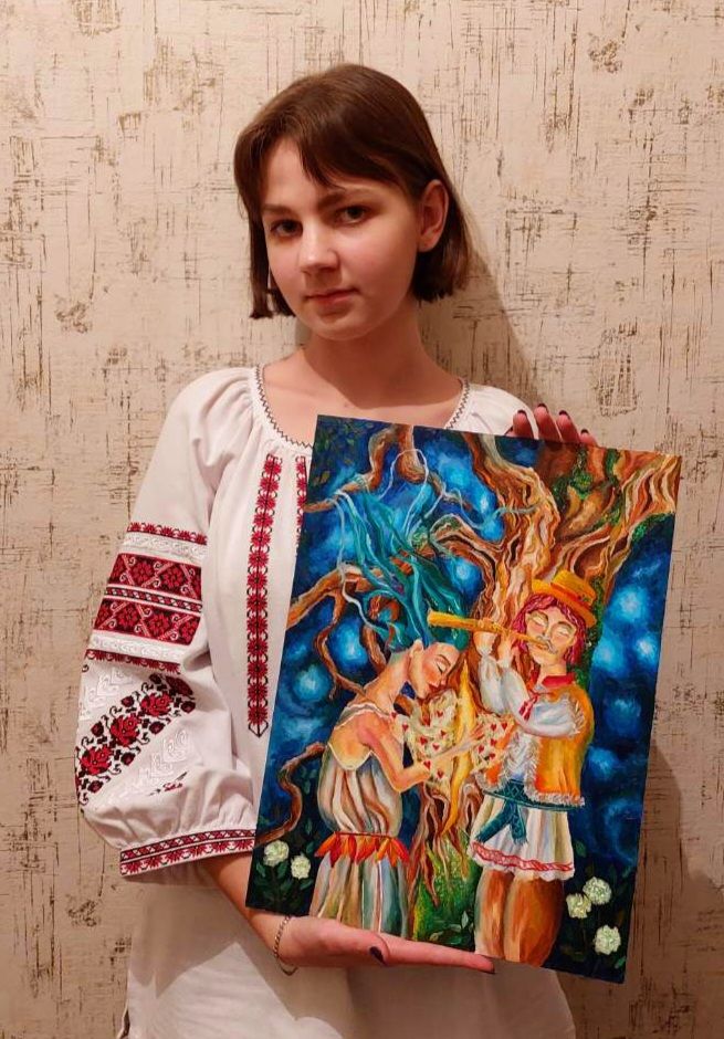 Новини Тернополя - фото з У свої 15 розписує стіни та створює дзеркала з елементами вітражу: історія тернополянки Марії Солтис