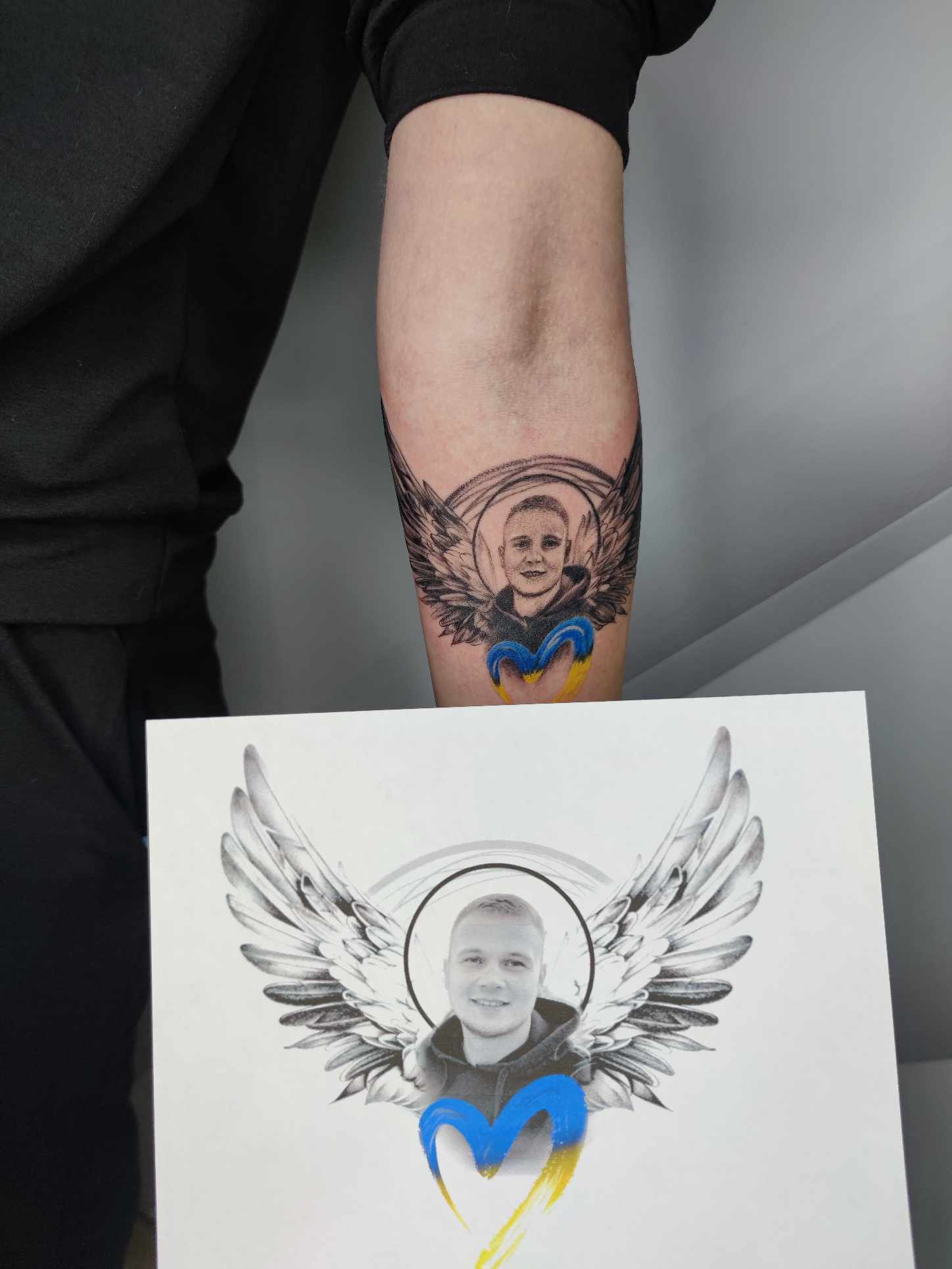 Новини Вінниці - фото з «Ніби це він обіймає мене своєю рукою». Зробила тату з портретом коханого, який загинув на війні