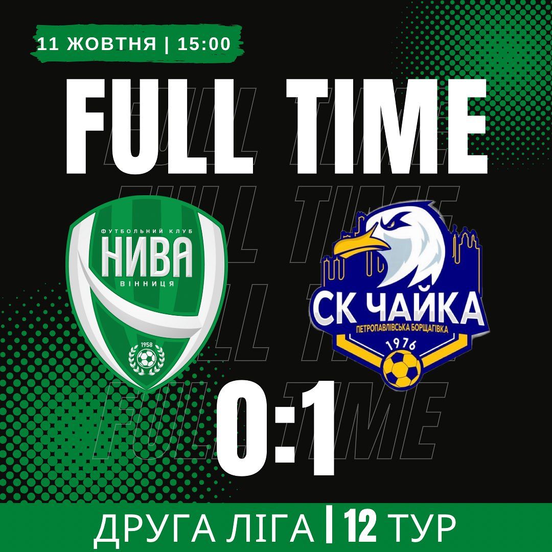 Новини Вінниці - фото з «Нива» вдома поступилася «Чайці» із Петропавлівської Борщагівки