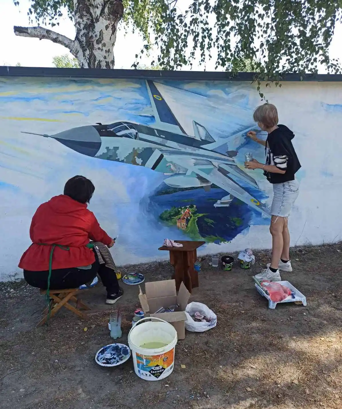 Новини Хмельницького - фото з У Старокостянтинові створили мурал з військовим літаком