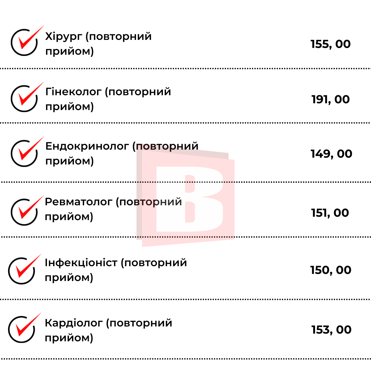 Новини Хмельницького - фото з Платні послуги в поліклініках Хмельницького: що і скільки коштує (ІНФОГРАФІКА)