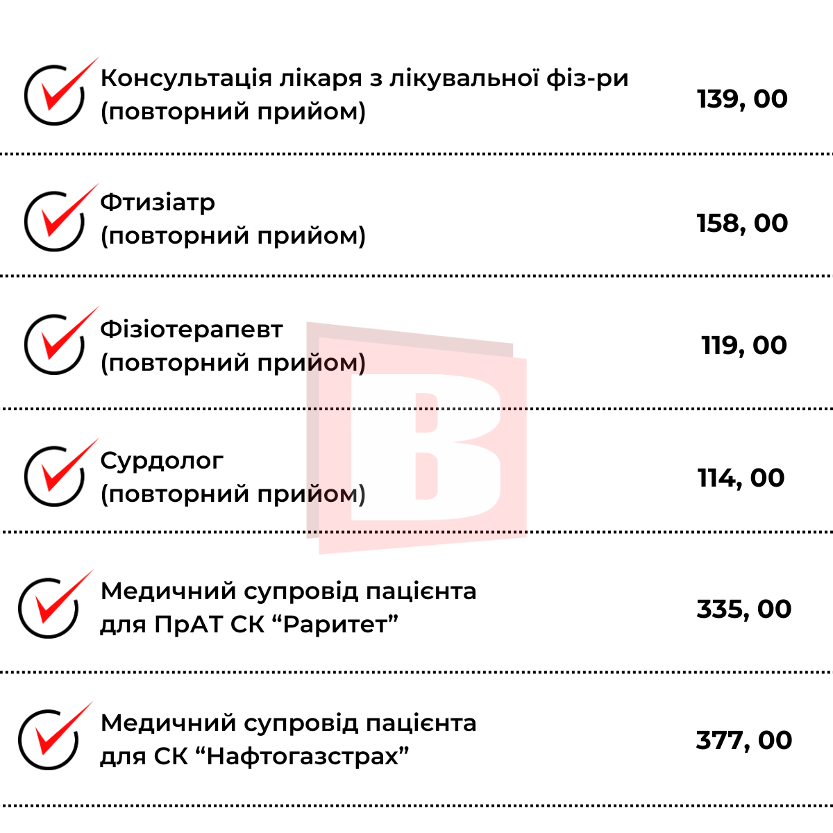 Новини Хмельницького - фото з Платні послуги в поліклініках Хмельницького: що і скільки коштує (ІНФОГРАФІКА)