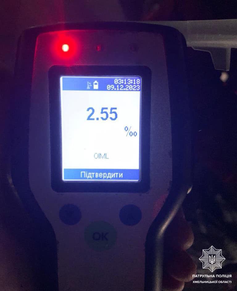 Новини Хмельницького - фото з Алкоголю в 13 разів більше норми: на Озерній спіймали п’яного водія