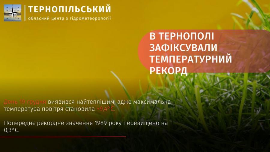 Новини Тернополя - фото з У Тернополі зафіксували температурний рекорд