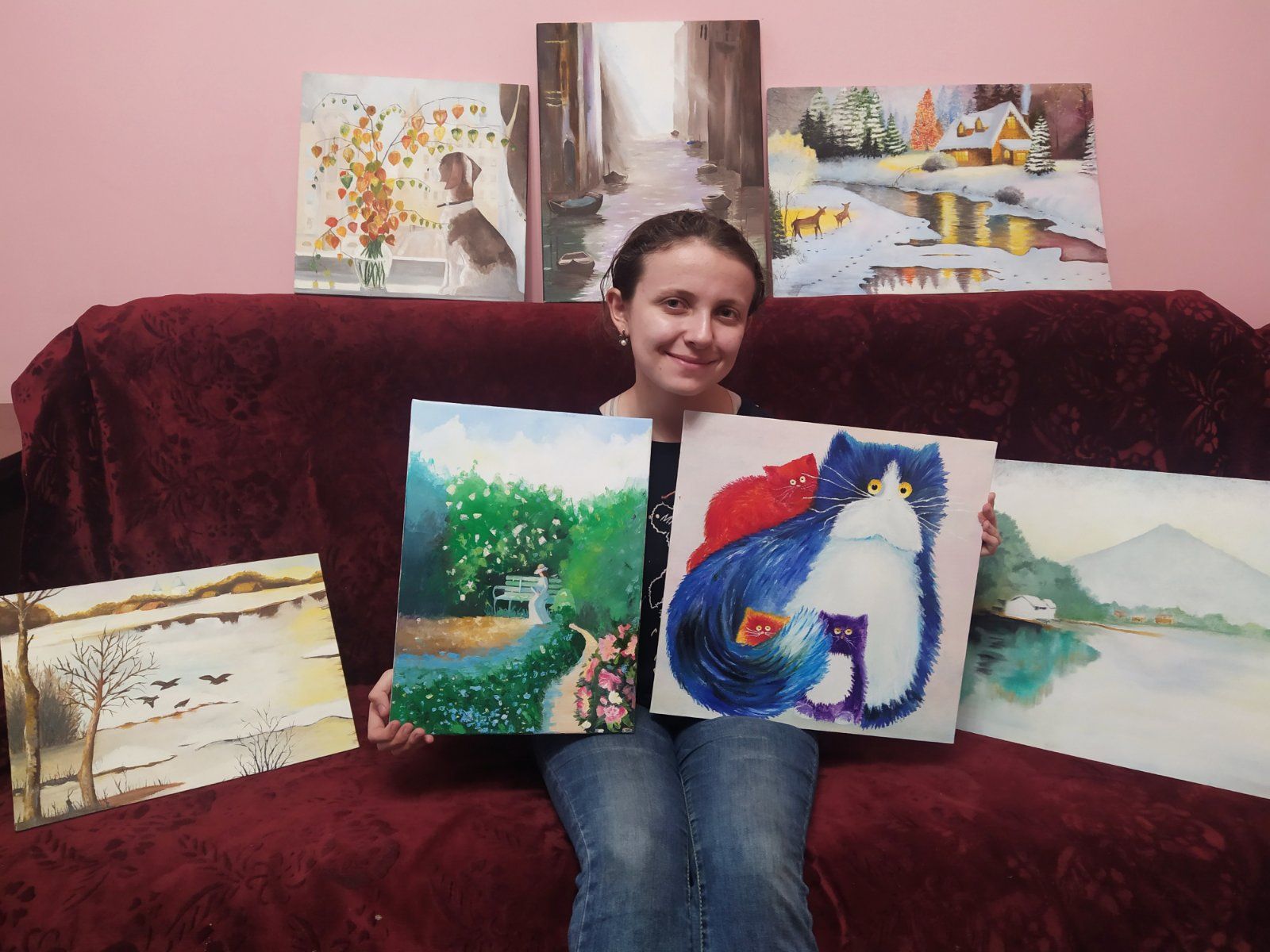 Новини Тернополя - фото з Розписує гільзи та еко-торби, передає картини на аукціони: юна художниця з Тернополя допомагає ЗСУ