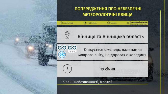 Новини Козятина - фото з На Вінниччині оголосили перший рівень небезпечності погодних умов
