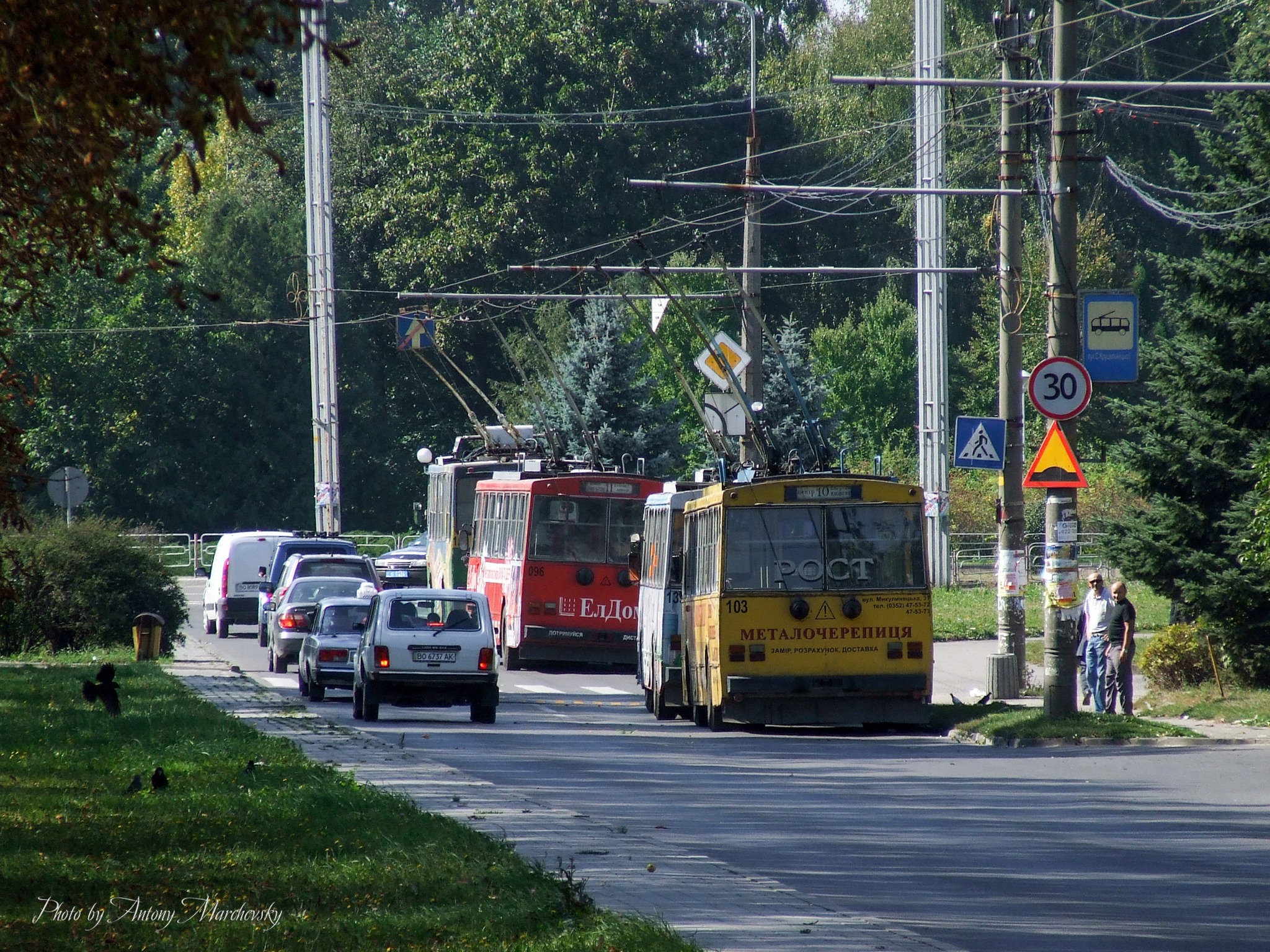 Новини Тернополя - фото з Який був громадський транспорт Тернополя 13 років тому: дивіться підбірку фото На зображенні може бути: 2 людини, потяг, трамвай, вулиця та текст