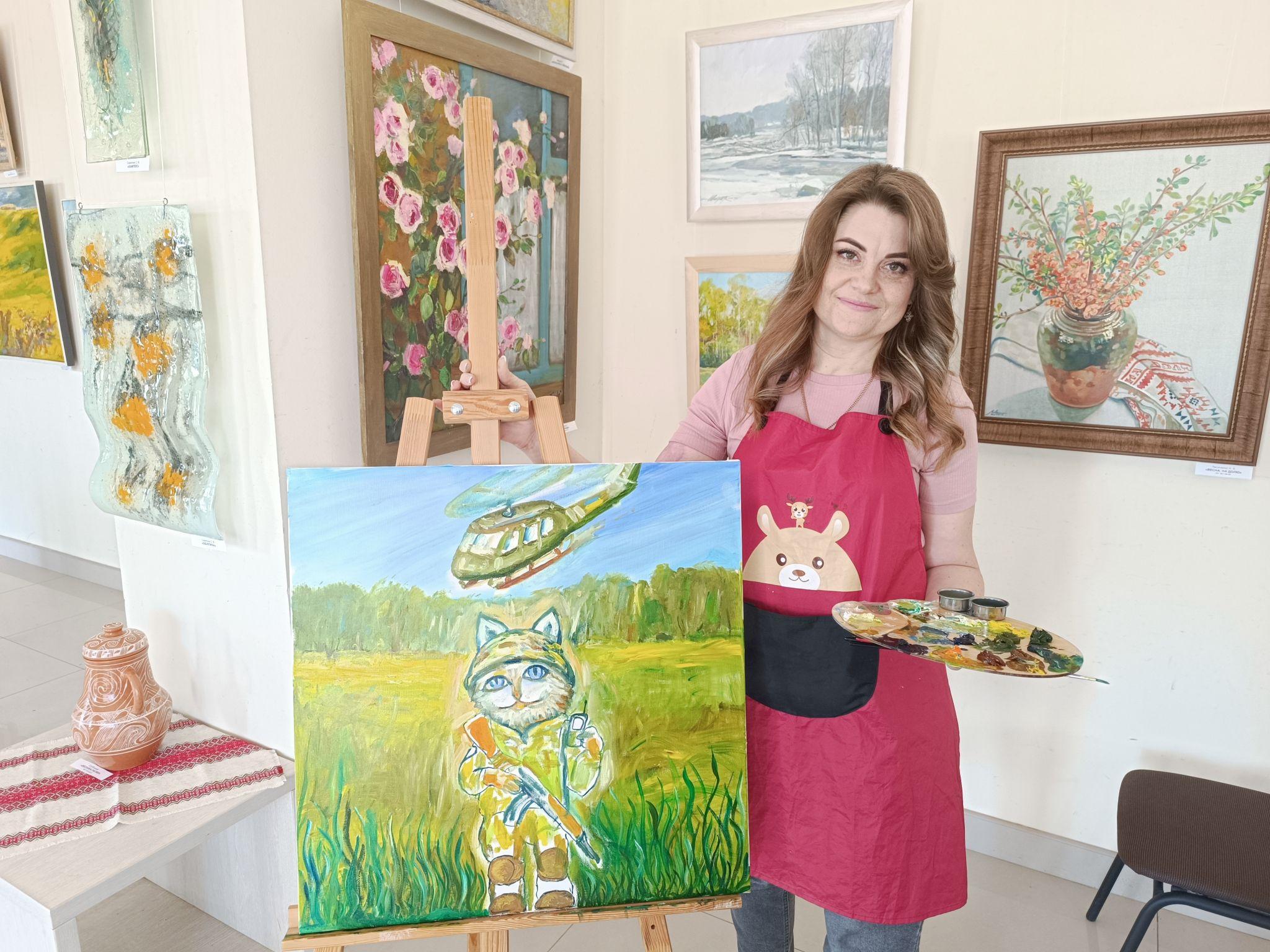 Новини Вінниці - фото з «Ми вчимося жити з болем». Дружини військових писали картини на згадку про своїх полеглих Героїв