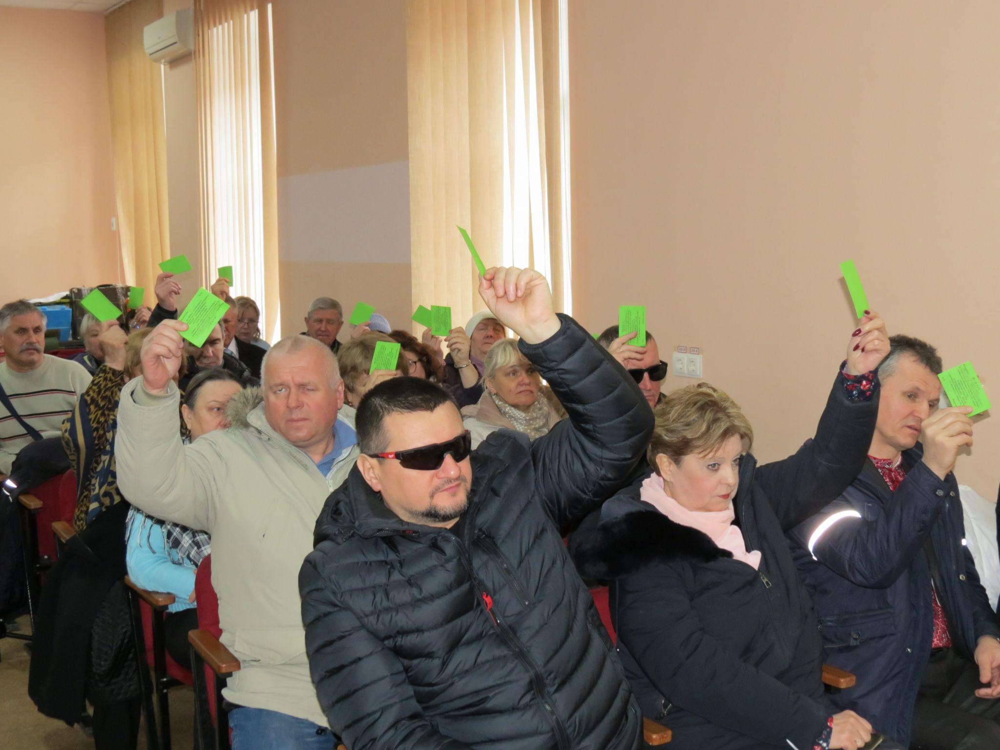 Новини Вінниці - фото з Віктора Зелінського переобрали головою міського осередку товариства сліпих