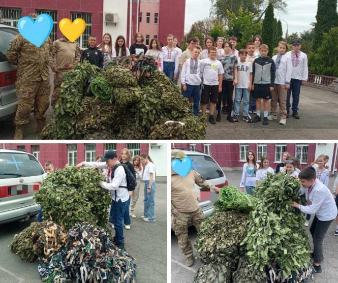Новини Вінниці - фото з Школярі з Вінниці передали 22 маскувальні сітки українським військовим
