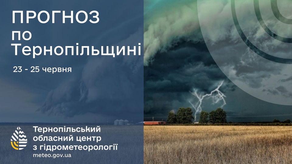 Новини Тернополя - фото з На Тернопільщині оголосили штормове попередження На зображенні може бути: текст