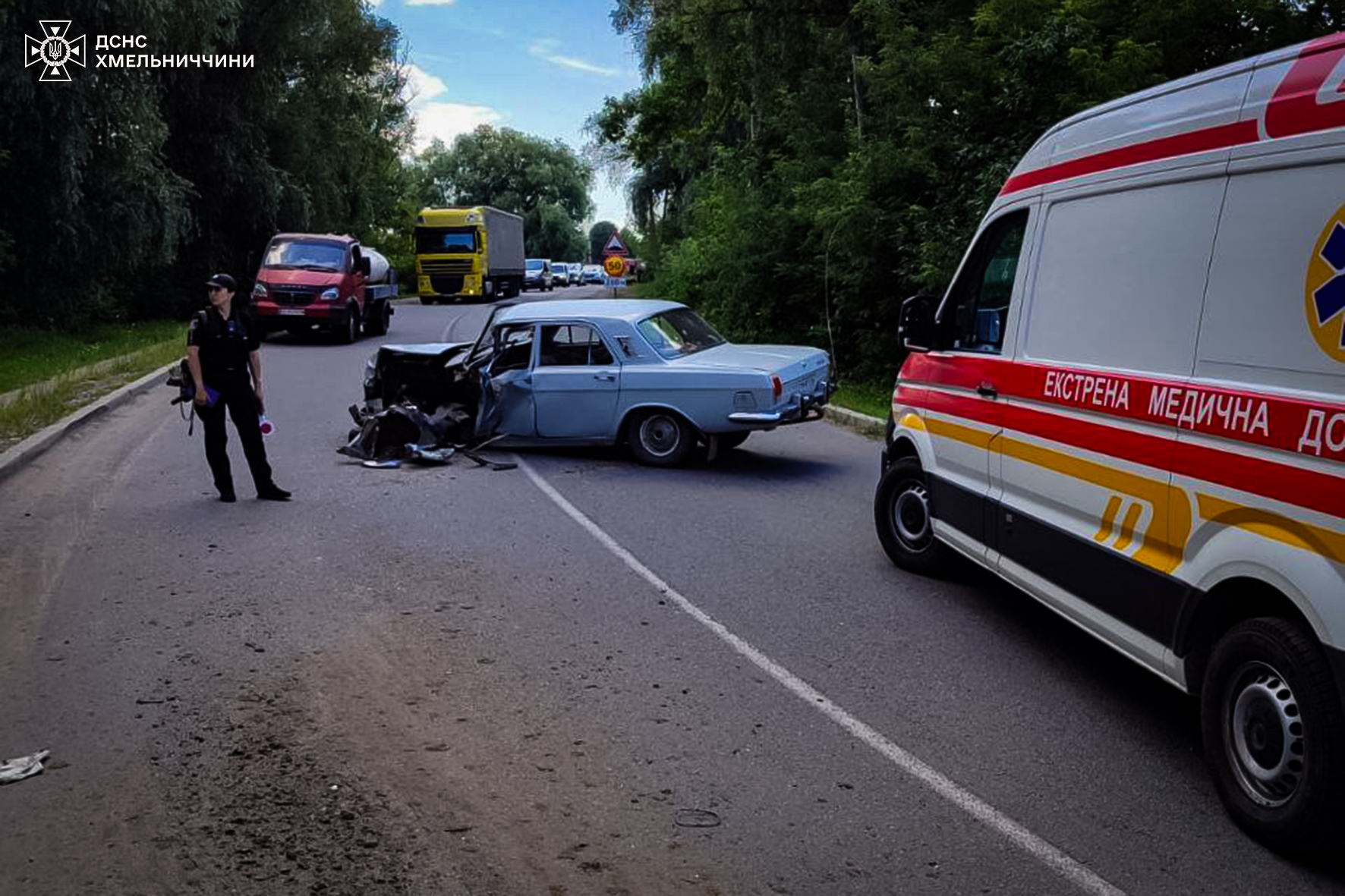 Новини Хмельницького - фото з На Старокостянтинівщині сталась аварія за участі «Волги»