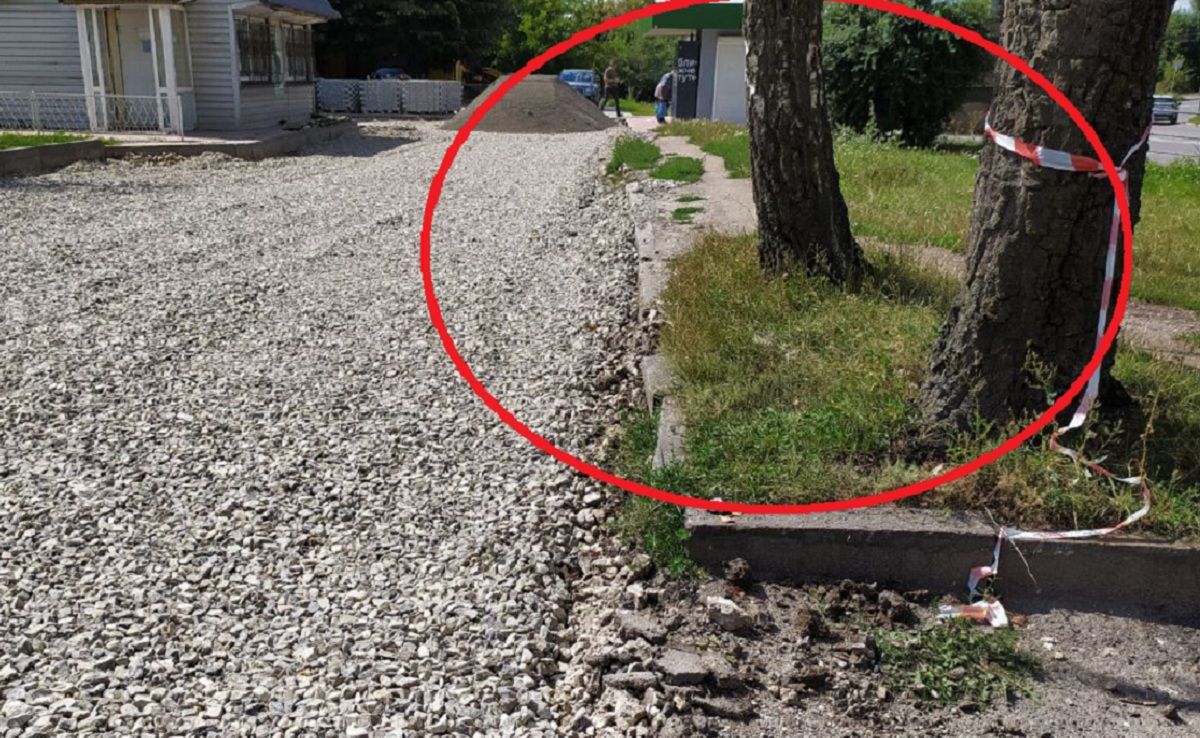 Новини Тернополя - фото з Роблять дорогу на Монастирського, а тротуар для пішоходів не передбачили. Чому?